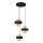 Lampadario a sospensione con filo VOLTA 3xE27/15W/230V nero/oro