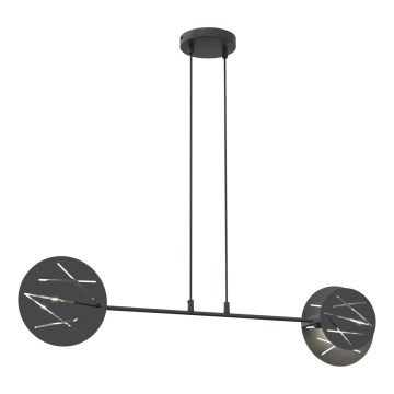Lampadario a sospensione con filo XOTIC 2xE27/15W/230V nero