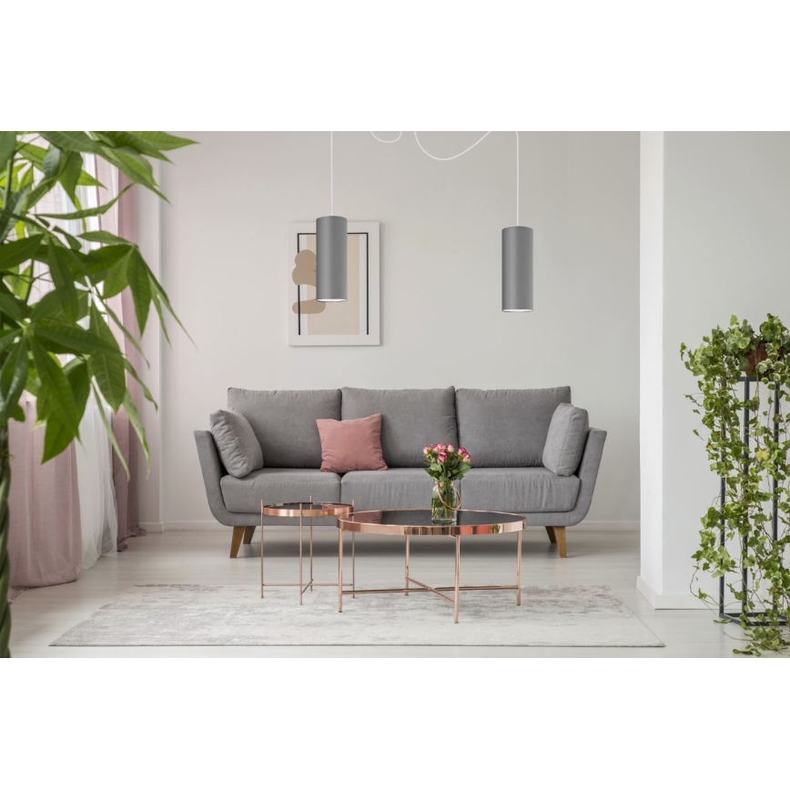 Lampadario a sospensione con filo ZIK 2xE27/40W/230V ragno grigio