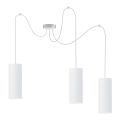 Lampadario a sospensione con filo ZIK 3xE27/40W/230V ragno bianco