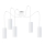 Lampadario a sospensione con filo ZIK 5xE27/40W/230V ragno bianco