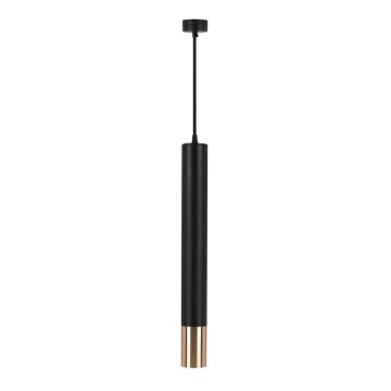 Lampadario a sospensione con supporto rigido 1xGU10/35W/230V 50 cm nero/oro