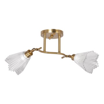 Lampadario a sospensione con supporto rigido 2xE14/60W/230V oro