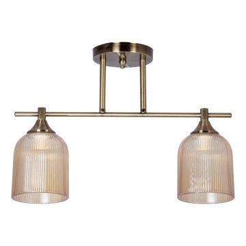 Lampadario a sospensione con supporto rigido 2xE14/60W/230V ottone