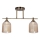 Lampadario a sospensione con supporto rigido 2xE14/60W/230V ottone