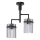 Lampadario a sospensione con supporto rigido 2xE27/60W/230V nero/fumé