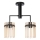 Lampadario a sospensione con supporto rigido 2xE27/60W/230V nero/fumé