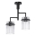 Lampadario a sospensione con supporto rigido 2xE27/60W/230V nero/limpido