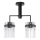 Lampadario a sospensione con supporto rigido 2xE27/60W/230V nero/limpido