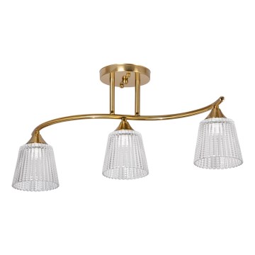 Lampadario a sospensione con supporto rigido 3xE14/60W/230V oro