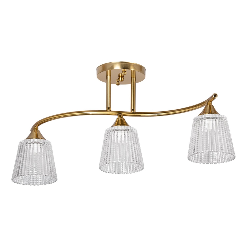Lampadario a sospensione con supporto rigido 3xE14/60W/230V oro