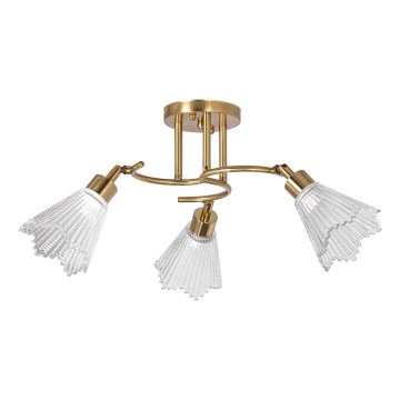 Lampadario a sospensione con supporto rigido 3xE14/60W/230V oro