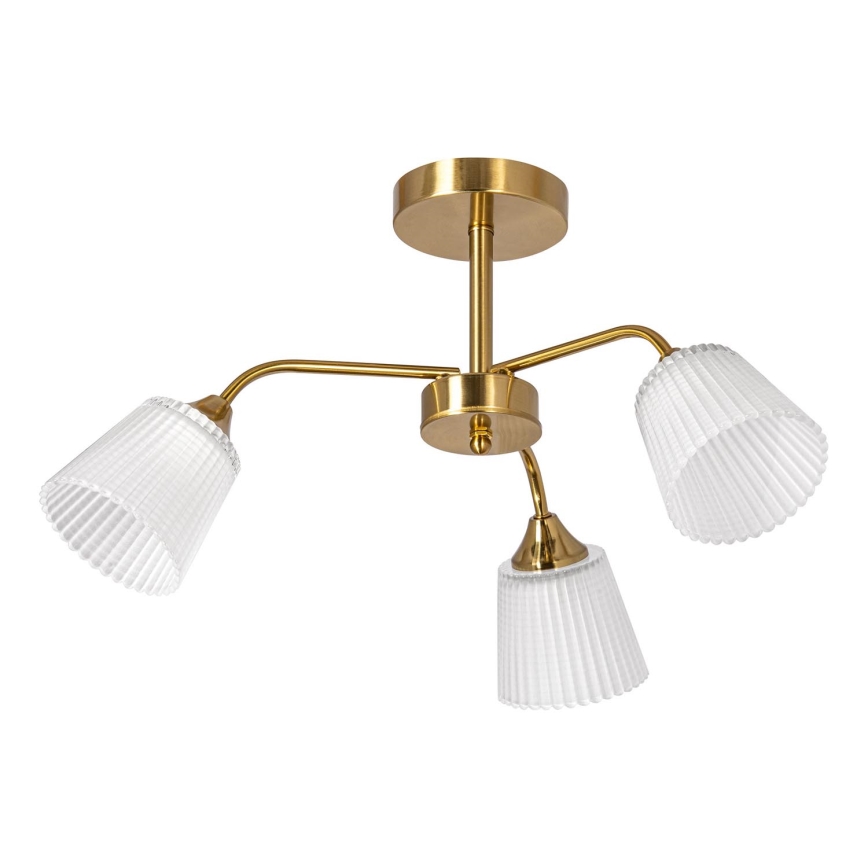 Lampadario a sospensione con supporto rigido 3xE14/60W/230V oro