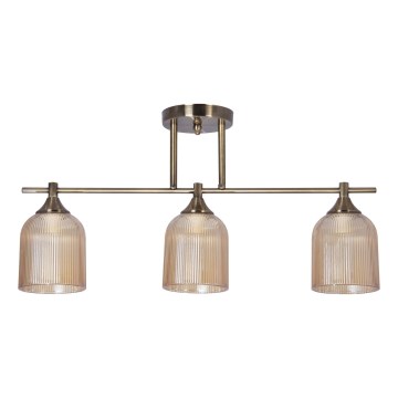 Lampadario a sospensione con supporto rigido 3xE14/60W/230V ottone