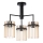Lampadario a sospensione con supporto rigido 3xE27/60W/230V nero/beige