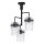 Lampadario a sospensione con supporto rigido 3xE27/60W/230V nero/limpido