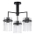 Lampadario a sospensione con supporto rigido 3xE27/60W/230V nero/limpido
