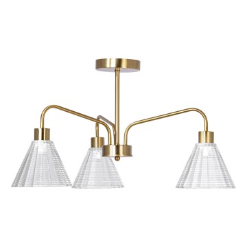 Lampadario a sospensione con supporto rigido 3xE27/60W/230V oro