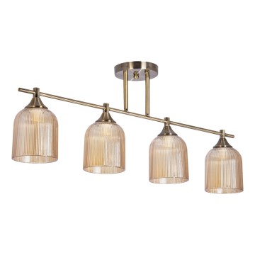 Lampadario a sospensione con supporto rigido 4xE14/60W/230V ottone