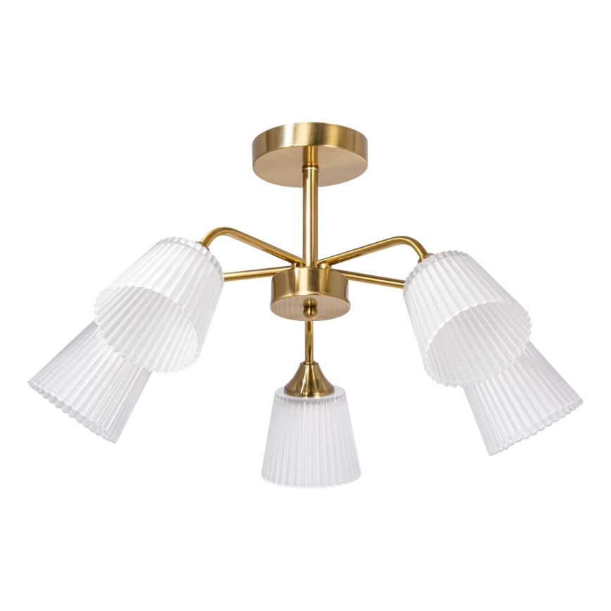 Lampadario a sospensione con supporto rigido 5xE14/60W/230V oro