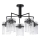Lampadario a sospensione con supporto rigido 5xE27/60W/230V nero/limpido