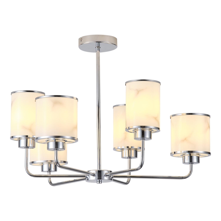 Lampadario a sospensione con supporto rigido 6xE27/60W/230V