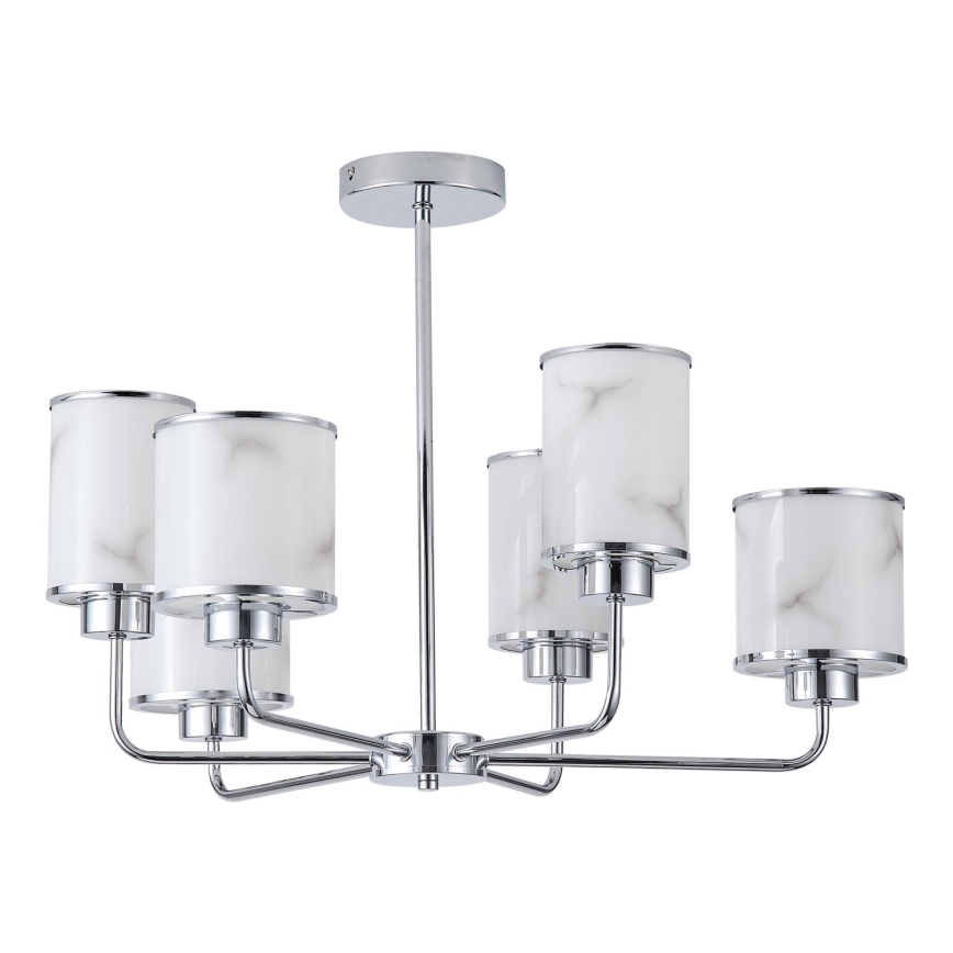 Lampadario a sospensione con supporto rigido 6xE27/60W/230V