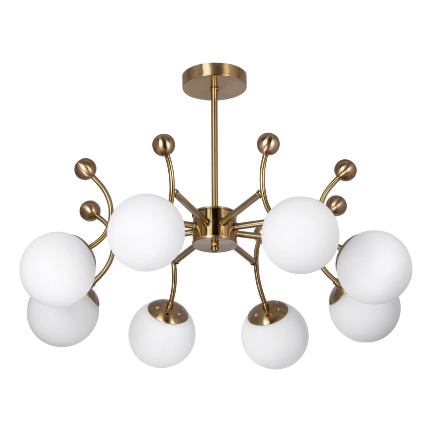 Lampadario a sospensione con supporto rigido 8xE27/60W/230V oro