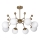 Lampadario a sospensione con supporto rigido 8xE27/60W/230V oro
