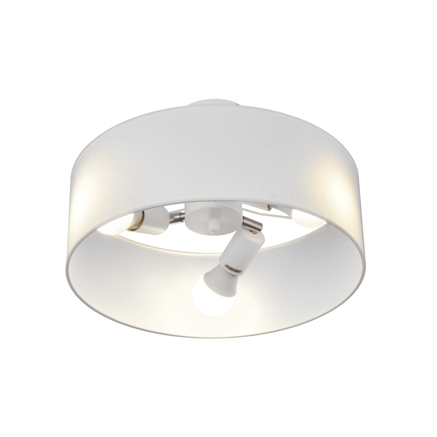 Lampadario a sospensione con supporto rigido ALBA 3xE27/15W/230V bianco