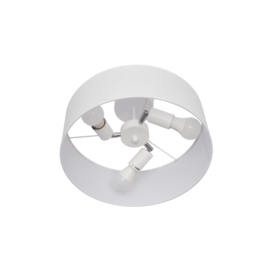 Lampadario a sospensione con supporto rigido ALBA 3xE27/15W/230V bianco