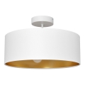 Lampadario a sospensione con supporto rigido ALBA 3xE27/15W/230V bianco/oro