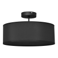 Lampadario a sospensione con supporto rigido ALBA 3xE27/15W/230V nero
