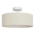 Lampadario a sospensione con supporto rigido ALBA 3xE27/15W/230V panna