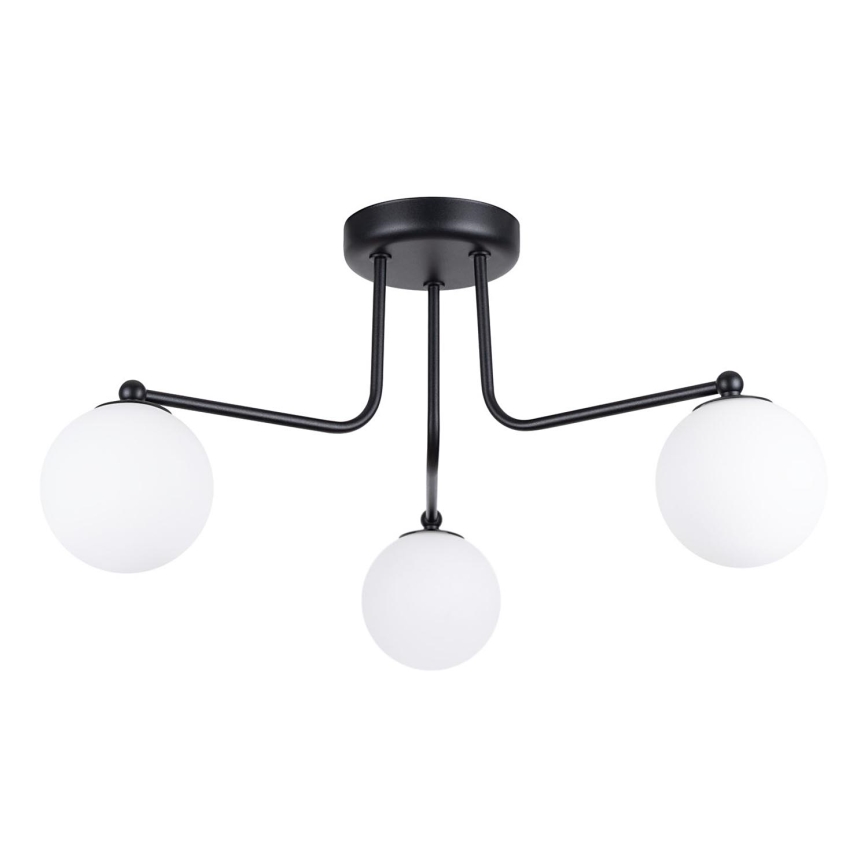 Lampadario a sospensione con supporto rigido ASTRAL 3xG9/8W/230V nero