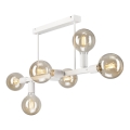 Lampadario a sospensione con supporto rigido ASTRID 6xE27/60W/230V bianco