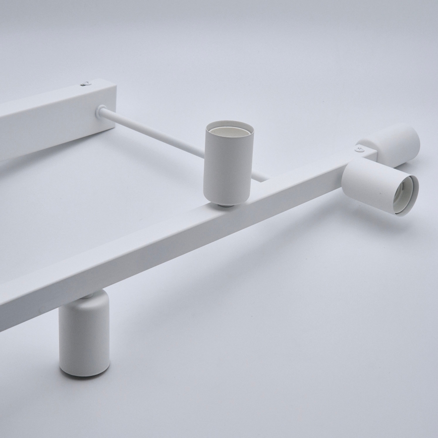 Lampadario a sospensione con supporto rigido ASTRID 6xE27/60W/230V bianco