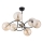 Lampadario a sospensione con supporto rigido AURORA 6xE14/10W/230V nero/oro