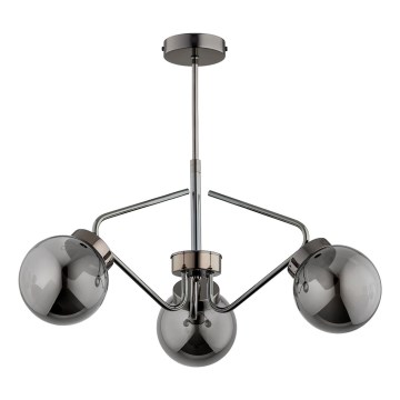 Lampadario a sospensione con supporto rigido BARSUM 3xE14/10W/230V grigio