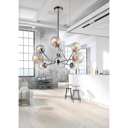 Lampadario a sospensione con supporto rigido BEST 8xE14/40W/230V