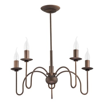 Lampadario a sospensione con supporto rigido CARTELL 5xE14/10W/230V bronzo