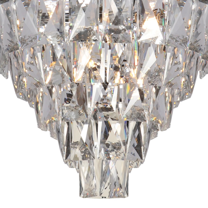 Lampadario a sospensione con supporto rigido CHELSEA 6xE14/40W/230V diametro 50 cm cromo lucido