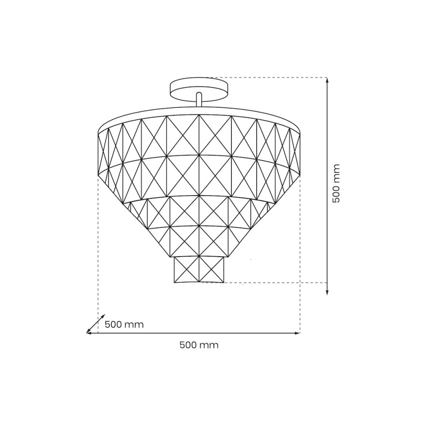 Lampadario a sospensione con supporto rigido CHELSEA 6xE14/40W/230V diametro 50 cm cromo lucido