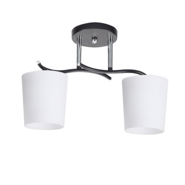 Lampadario a sospensione con supporto rigido ESNYR 2xE27/40W/230V nero/bianco