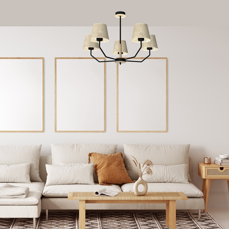Lampadario a sospensione con supporto rigido ETNA 5xE27/60W/230V