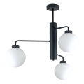 Lampadario a sospensione con supporto rigido FLEX 3xE27/60W/230V nero/bianco