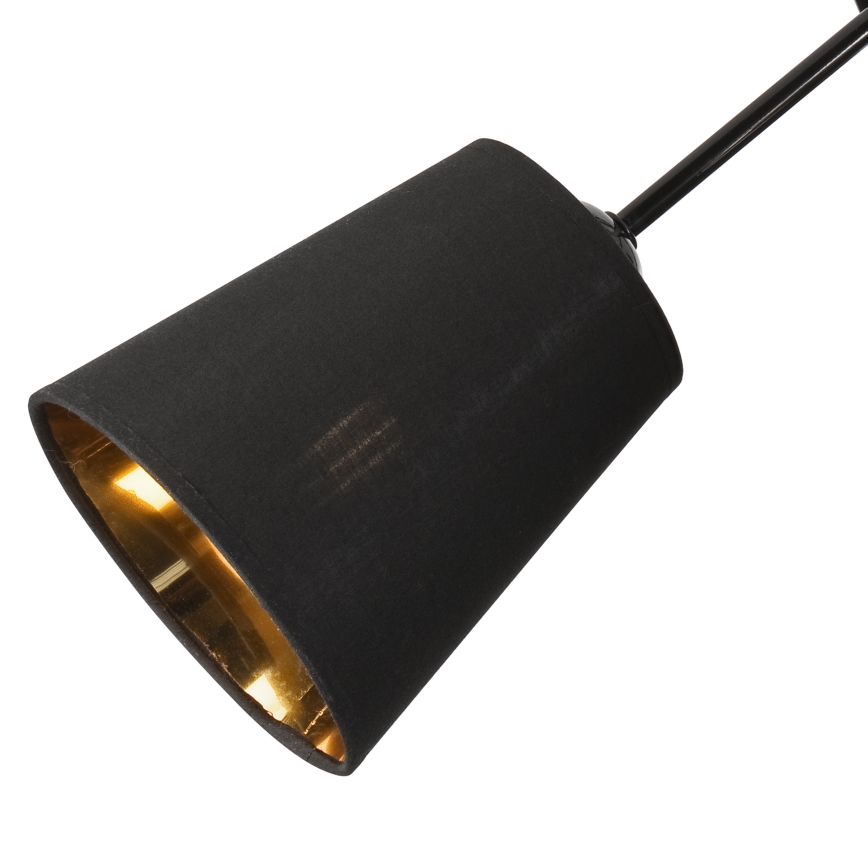 Lampadario a sospensione con supporto rigido IRMA 3xE27/15W/230V nero