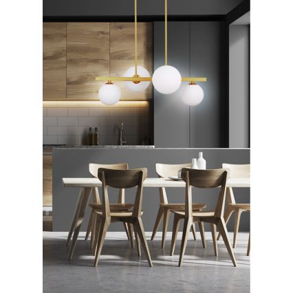 Lampadario a sospensione con supporto rigido KAMA 4xG9/28W/230V