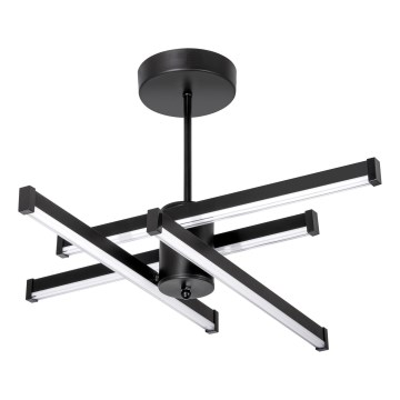 Lampadario a sospensione con supporto rigido LED 4xLED/10W/230V 3000-6500K diametro 68 cm nero