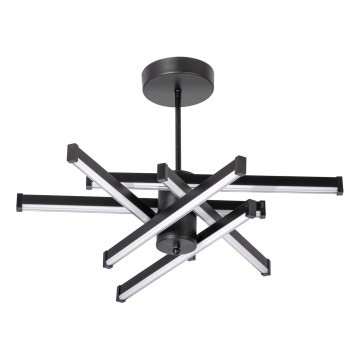 Lampadario a sospensione con supporto rigido LED 6xLED/10W/230V 3000-6500K diametro 66 cm nero